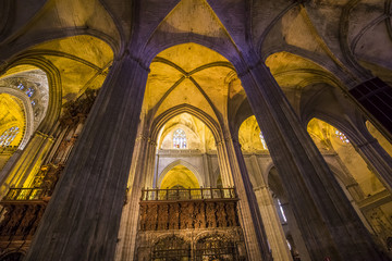 interiors of Seville cathedral, Seville, Andalusia, spain