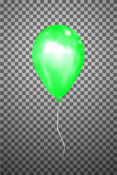 Vector green air balloon. Eps10.
