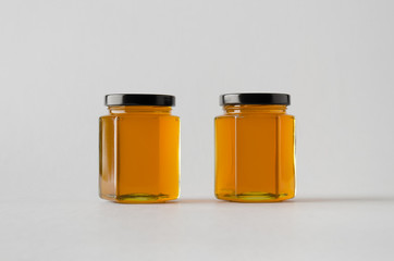 Honey Jar Mock-Up - Two Jars