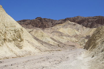 Fototapeta na wymiar Hiking in the Badlands, Zabriskie Point - Golden Canyon - Death Valley - California