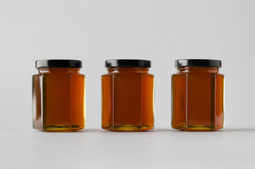 Honey Jar Mock-Up - Three Jars