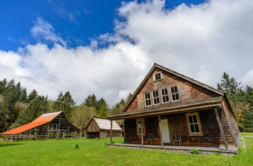Fototapeta premium Kestner Homestead at Quinault Rainforest in Olympic National Park