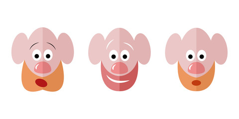 Clowns icon. Avatar. Circus set.