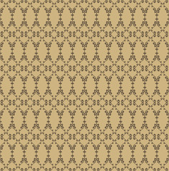 Ornamental seamless pattern. Beige and brown colors.  Endless template for wallpaper, textile, wrapping, print, interior, floor, fabric. Abstract texture. Traditional ethnic ornament for  design.