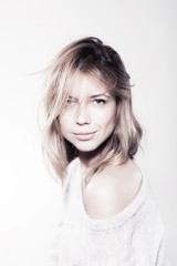 Naklejka premium attractive beautiful girl portrait