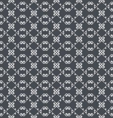 Ornamental seamless pattern. Gray and white colors.  Endless template for wallpaper, textile, wrapping, print, interior, floor, fabric. Abstract texture. Traditional ethnic ornament for  design.