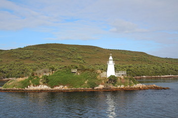 Leuchtturm auf Bonnet Island, Tasmanien