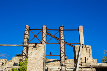 Naklejka premium Archeologia industriale: miniera di Ingurtosu, Arbus, Montevecchio, Sardegna. Particolare