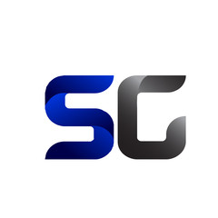 Modern Simple Initial Logo Vector Blue Grey sg