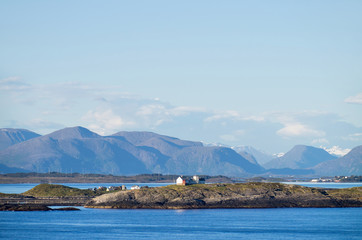 Fototapeta premium Norwegian fjord landscape (Julsundet)