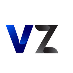 Modern Simple Initial Logo Vector Blue Grey vz