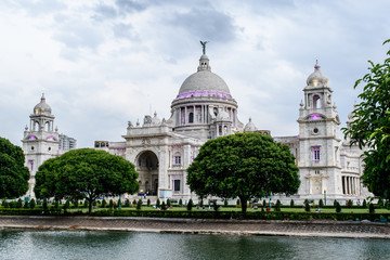 Fototapeta premium Beautiful Victoria Memorial, Kolkata , West Bengal, India, at the time of Sunset.