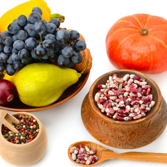 natural products isolated on white background