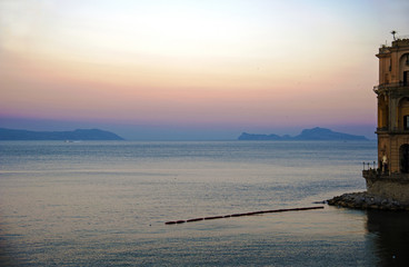 Sunset along Naples' coast