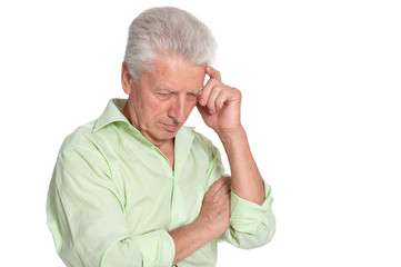 Portrait of handsome senior man