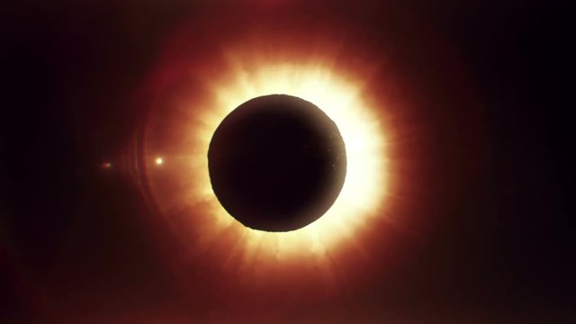 Total solar eclipse animation