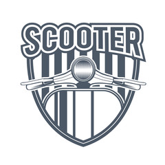 Naklejka premium wektor vintage etykieta dla klubu rowerowego lub skuter