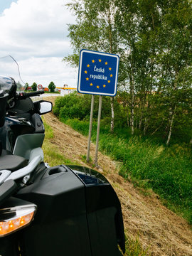 Czech border sign