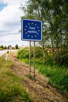 Czech border sign