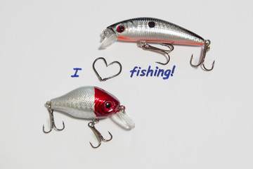 Inscription - I love fishing.