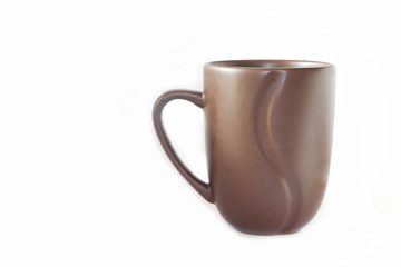 Coffee cup on the white background.