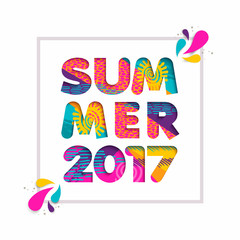 Summer 2017 cutout color quote for fun vacation
