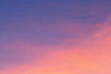 The beautiful sky on twilight time and a star background