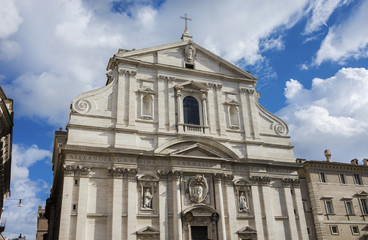 Fototapeta na wymiar Church of the Sacred Heart of Jesus in the center of Rome
