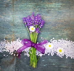 Grußkarte - Lavendel