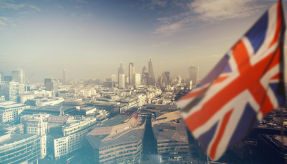 Brexit: UK flag and London