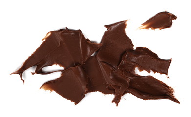 Cream chocolate isolated on white background