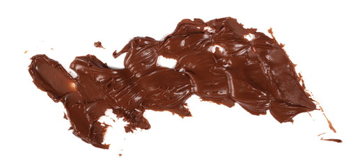 Cream chocolate isolated on white background