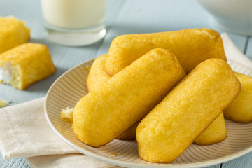 Sweet Yellow Sponge Snack Cake