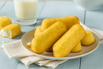 Sweet Yellow Sponge Snack Cake