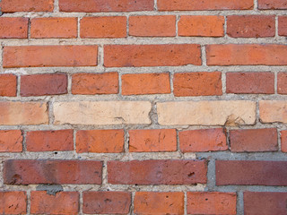 Old Brick Wall In Different Colors, Background Texture