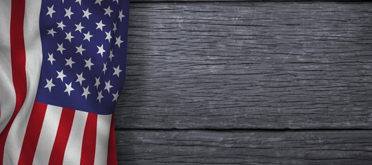 Obraz premium Composite image of american flag