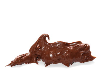 Cream chocolate isolated on white background
