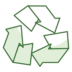 Obraz premium recycle arrows symbol icon vector illustration design