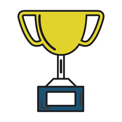 trophy cup isolated icon vector illustration design