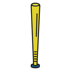 baseball bat equipment isolated icon vector illustration design