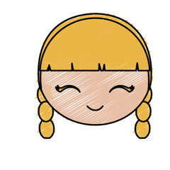 woman smiling icon over white background colorful design vector illustration