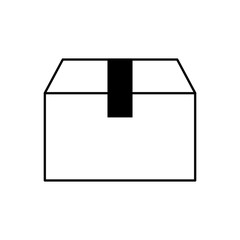 carton box icon over white background vector illustration