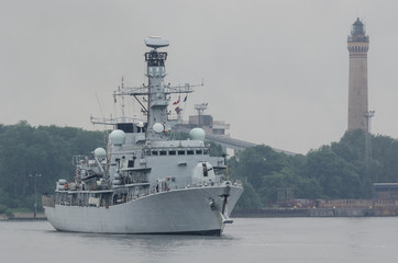 FRIGATE - The British warship comes from the Polish seaport in Swinoujscie