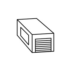 carton box icon over white background vector illustration