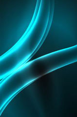 Vector glowing wave, smoke