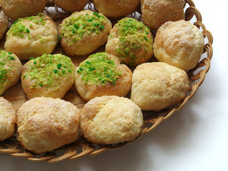 homemade Cookies with sugar, biscuit with the spices on basket