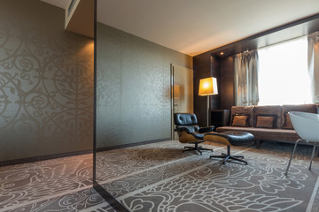 Luxury hotel room interior
