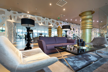 Modern luxury hotel lounge