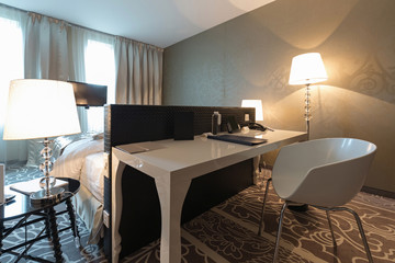 Luxury hotel room interior