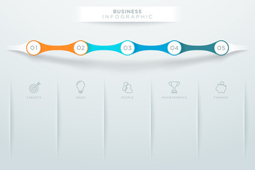 Steps 1 to 5 With Space For Text Colorful Infographic B